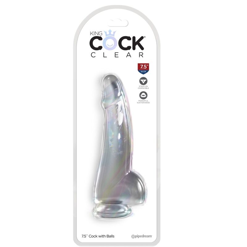 Gode Réaliste King Cock Clear 15.2cm Transparent - Pipedream