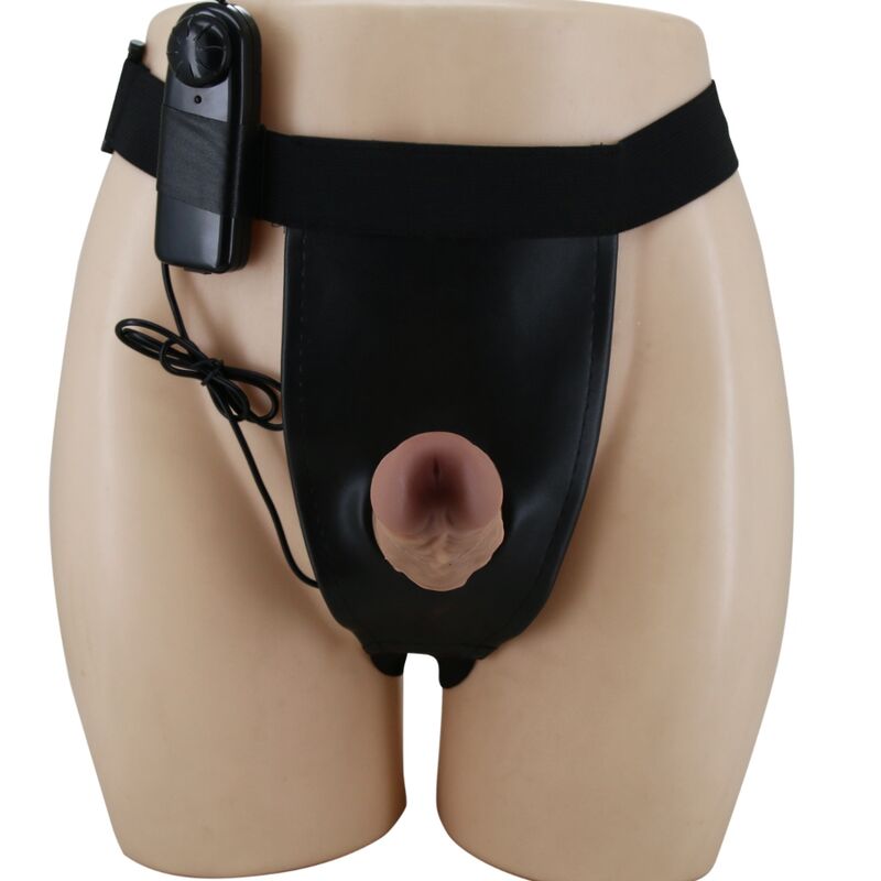 Pretty Love - Gode Ceinture Vibrant et Creux Marron / 17,5 cm