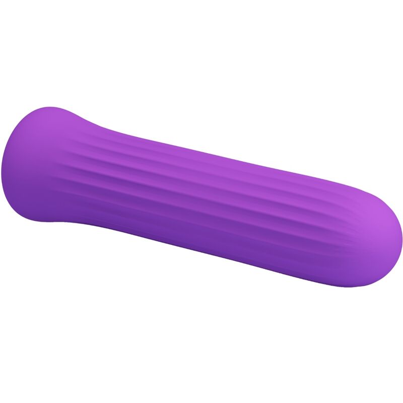 Pretty Love Mini Vibromasseur Blanche avec 12 Modes de Vibrations en Silicone Violet