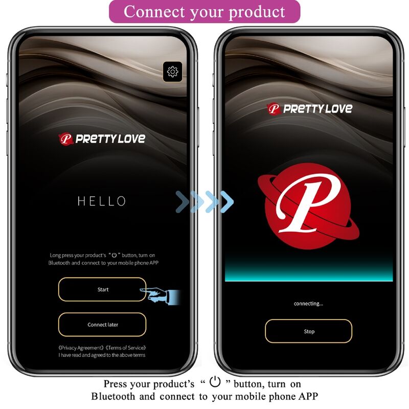 Pretty Love – Oeuf vibrant connecté contrôle smartphone – Rose