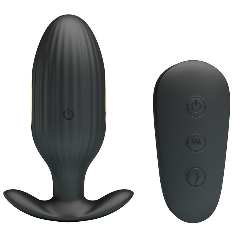 Plug Anal Vibrant Kelly Électrostimulation Noir - Pretty Love