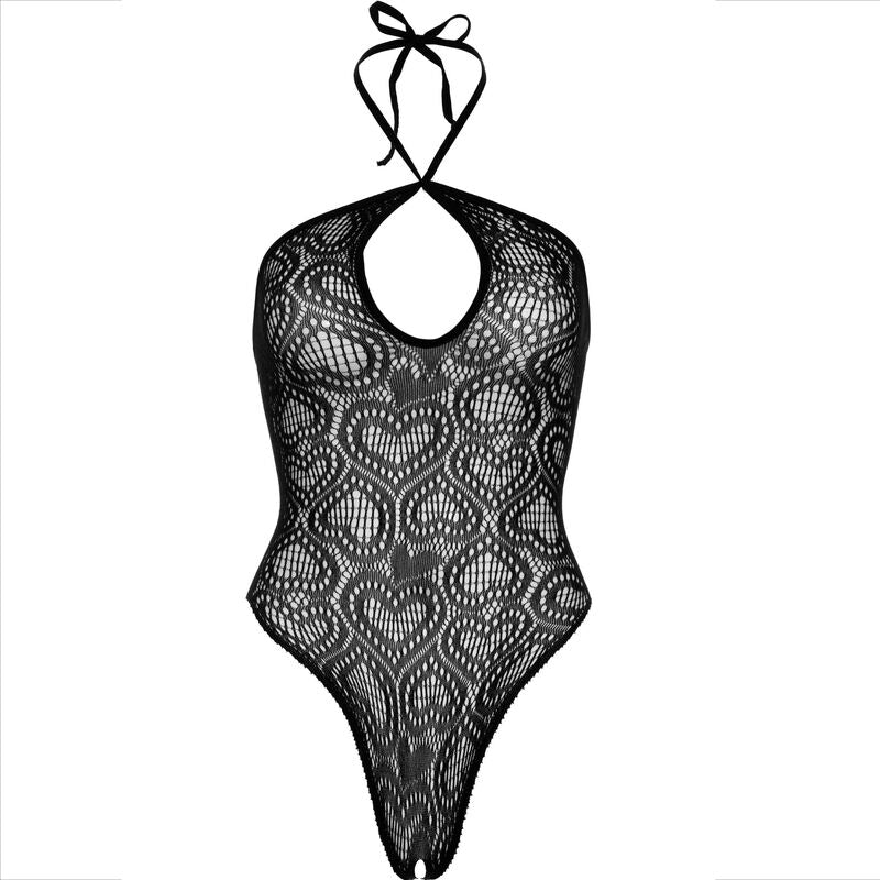 Body Sensuel Sans Couture Halter Neck Noir - Leg Avenue
