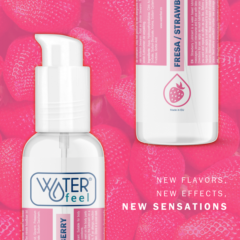 Waterfeel - Lubrifiant Gourmand Saveur Fraise à base d’eau - 175 ml