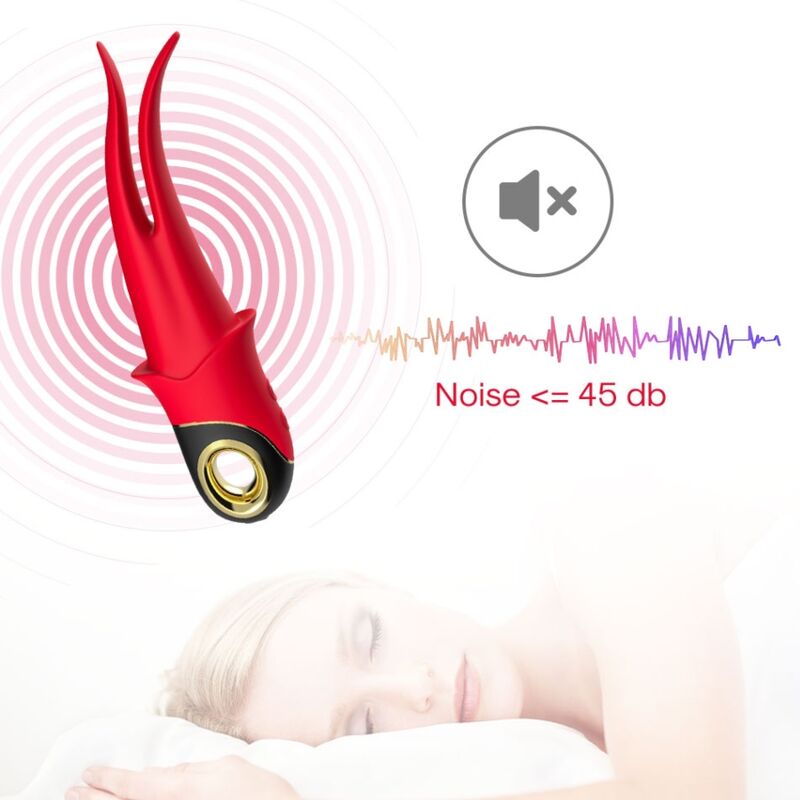 Stimulateur Clitoridien Shadow Double Tête Rouge - Armony