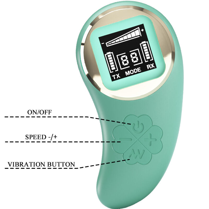 Pretty Love – Mini Oeuf vibrant avec télécommande – Vert