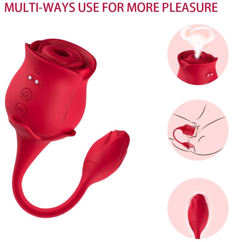 Stimulateur Clitoris Armony Rose 10 Modes Rouge - Armony