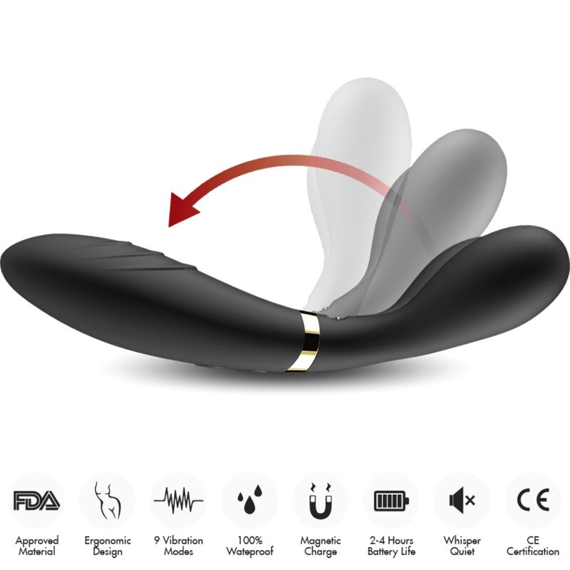 Vibrateur Y-Wand Double Tête Armony Noir - Armony