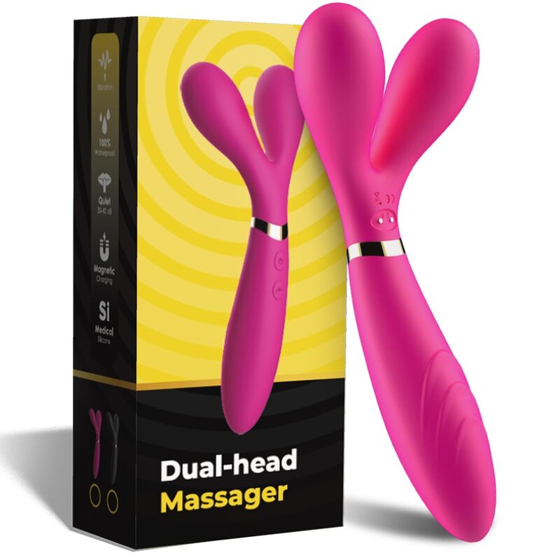 Vibromasseur Y-Wand Double Tête Fuchsia - Armony