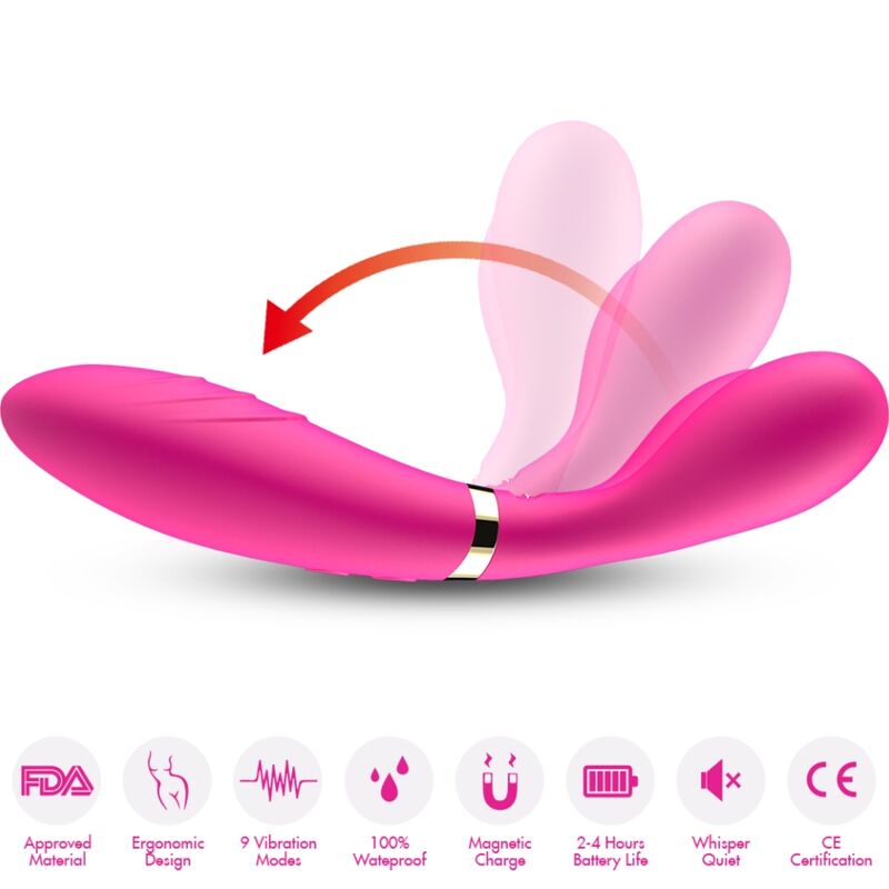 Vibromasseur Y-Wand Double Tête Fuchsia - Armony