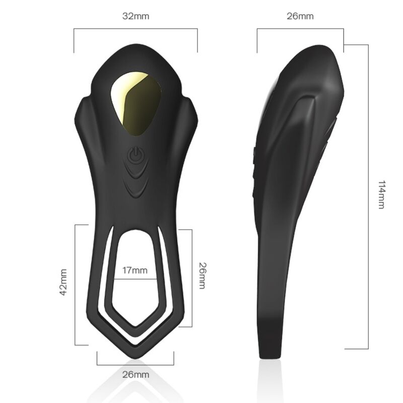 Anneau Pénien Double Télécommandé Roadster Noir - Armony