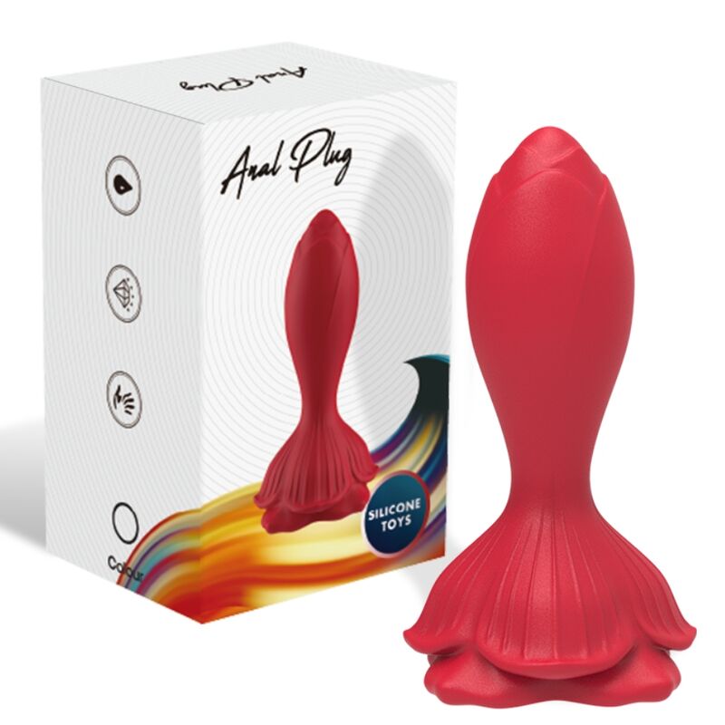 Vibrateur avec Plug Anal Rose Télécommandé Rouge - Armony
