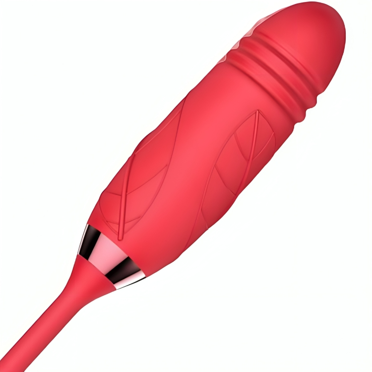 Vibromasseur Delight Flower Suçant et Pousseur Rouge - Armony