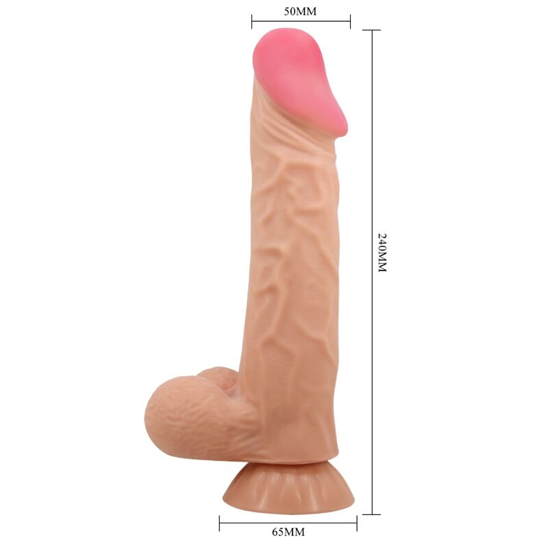Pretty Love - Gode Ultraréaliste Vibrant à Ventouse Chair - 24 cm