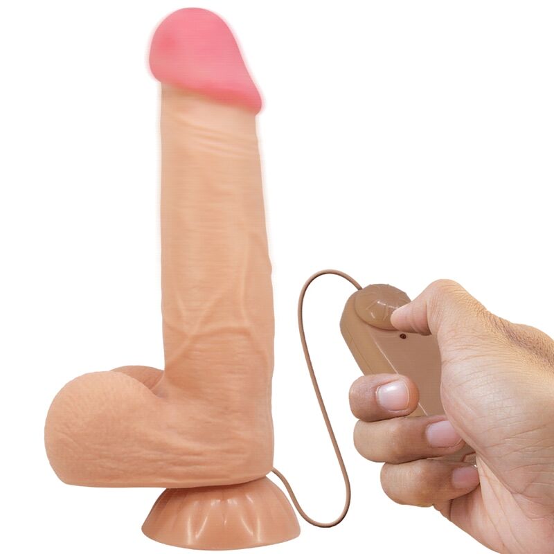Pretty Love - Gode Ultraréaliste Vibrant à Ventouse Chair - 21,8 cm