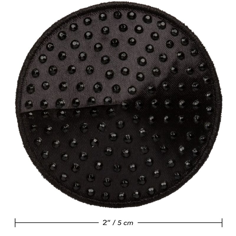 Cache-Tétons Radiance Heart Pierres Scintillantes Noir - CalExotics