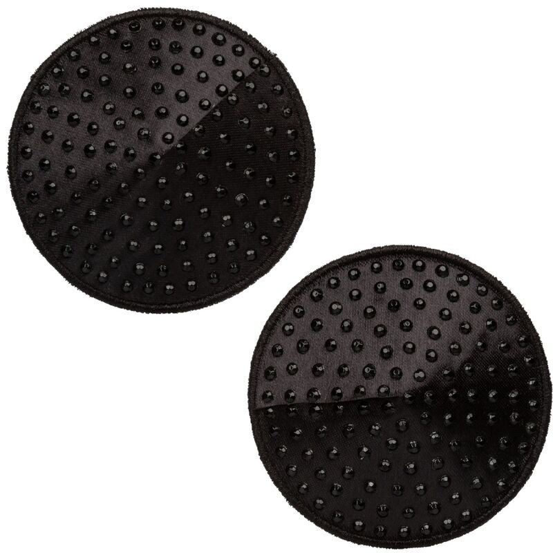 Cache-Tétons Radiance Heart Pierres Scintillantes Noir - CalExotics