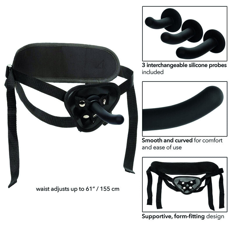 Harnais Strap-On Boundless Kit 3 Sondes Courbes - CalExotics