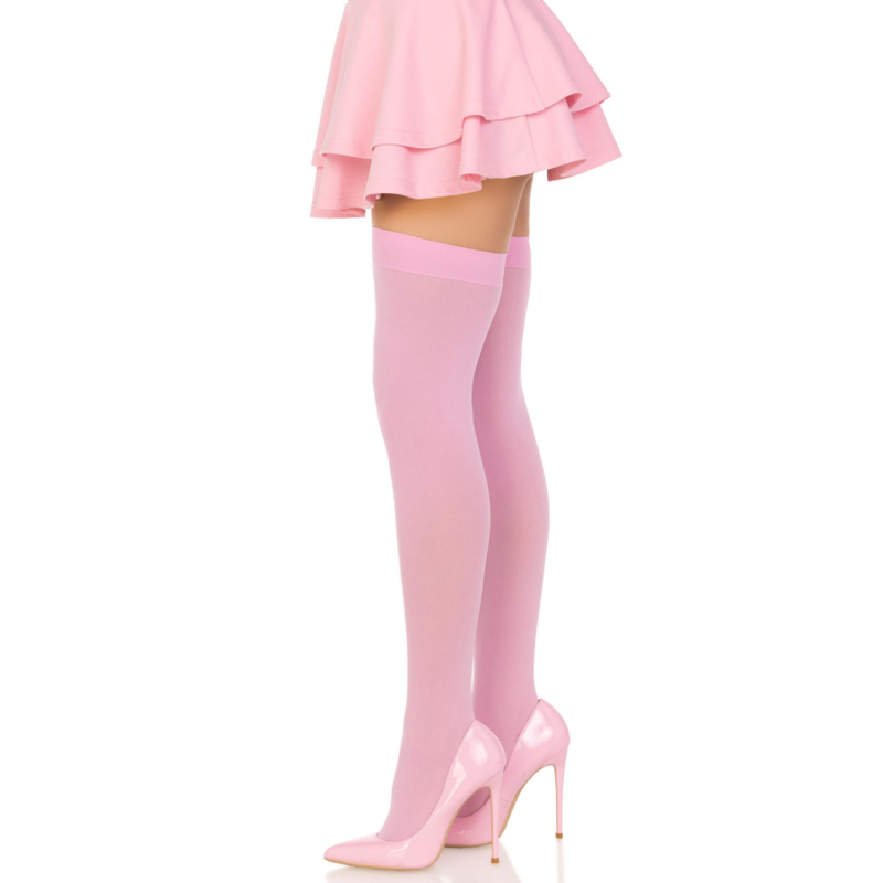 Bas Autofixants Cuissardes en Nylon Rose - Leg Avenue