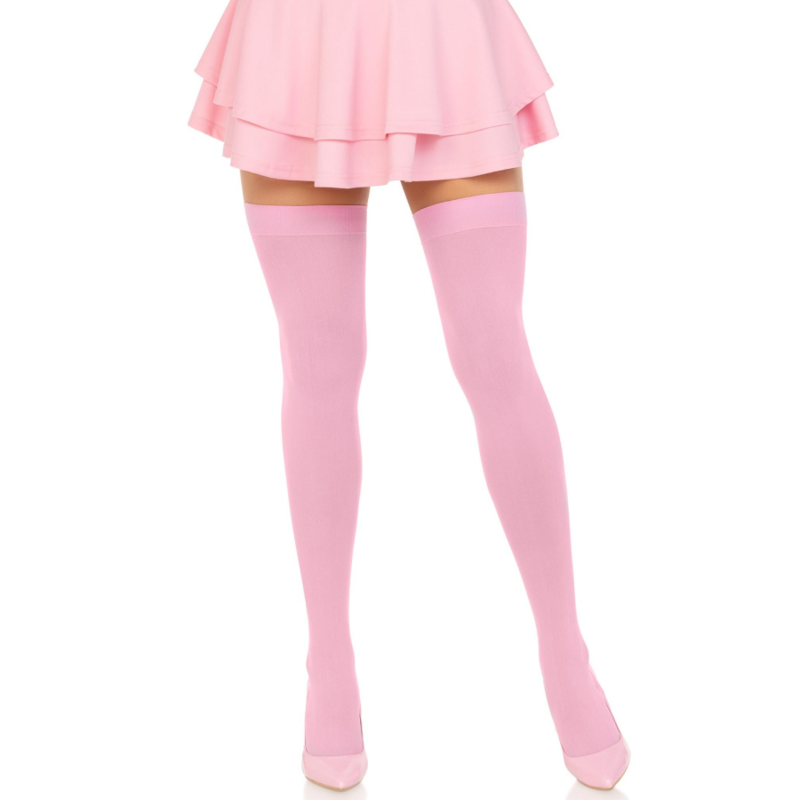 Bas Autofixants Cuissardes en Nylon Rose - Leg Avenue