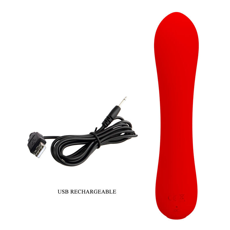 Vibrateur Rechargeable Prescott Rouge - Pretty Love
