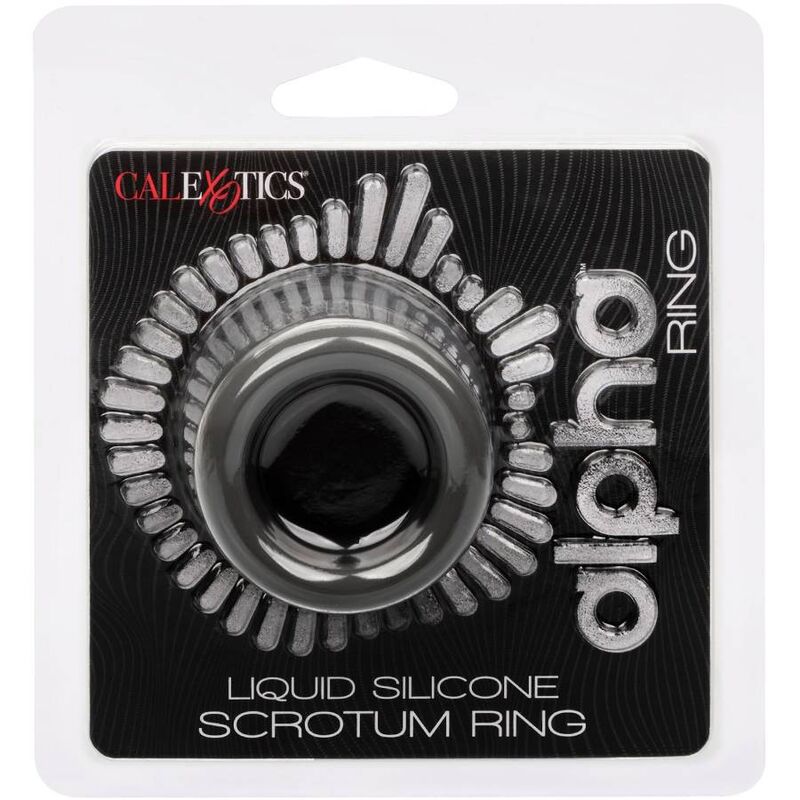 Anneau Pénien Alpha avec Cockring Scrotum Noir - CalExotics