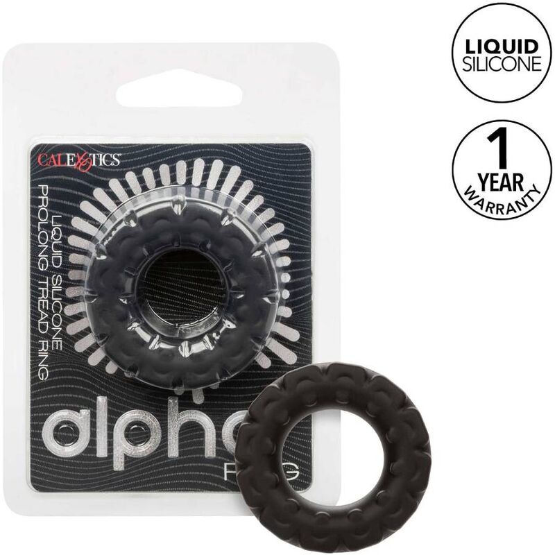 Anneau Pénien Alpha Liquid Silicone Prolong Noir - CalExotics
