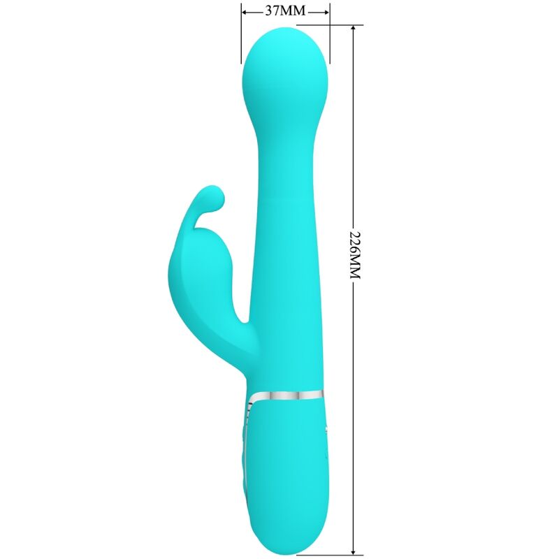 Pretty Love – Stimulateur Rabbit Multifonction 3 en 1 Dejon Bleu