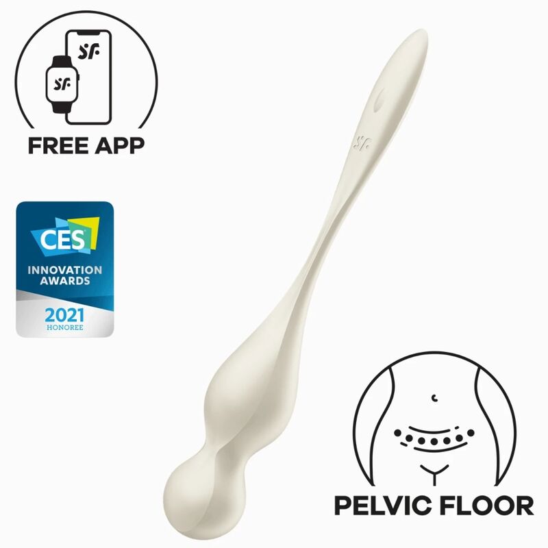 Boules de Geisha Vibrantes Love Birds 1 Blanc - Satisfyer