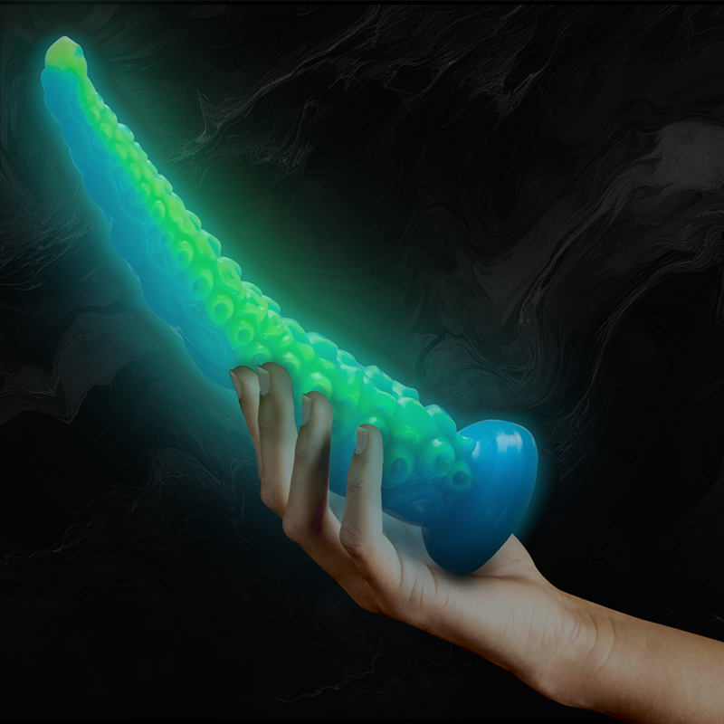 Gode ventouse tentacule grande taille Scylla - Phosphorescent - Epic