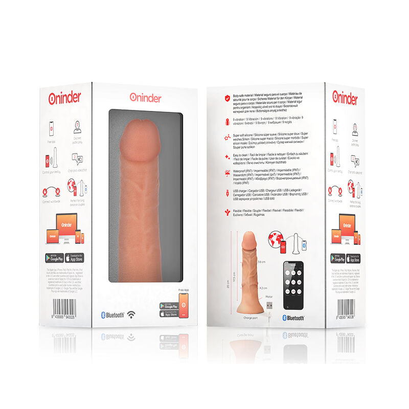 Gode Vibrant Connecté Bogotá Moyen 20cm - Oninder - ONINDER