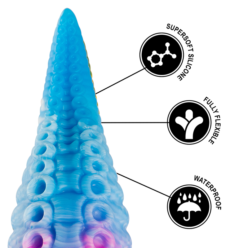 Gode Fantasy Tentacule Bleu Phorcys, Compact & Sensuel - Epic