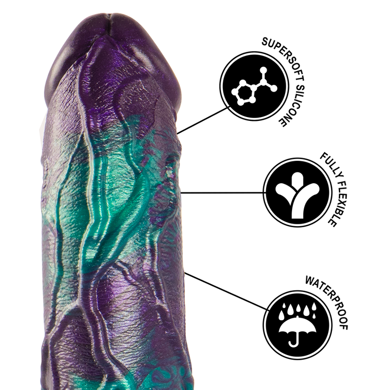 Gode Fantasy Écailleux Double Plaisir – Grande Taille - Basilic - Epic