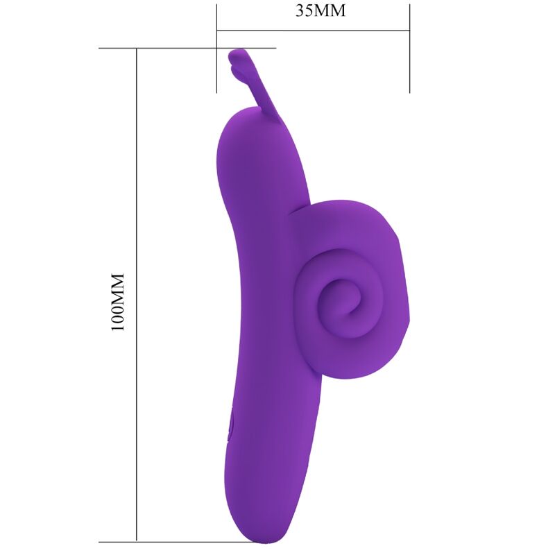 Pretty Love – Doigt Vibrant Rechargeable 10 Modes de Vibration – Violet