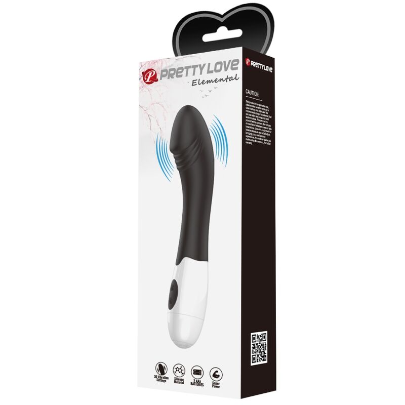 Vibromasseur Point G Elemental 30 Modes Noir - Pretty Love