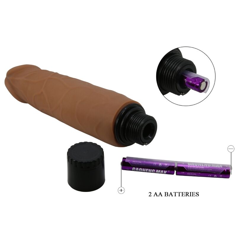Gode Vibrant Réaliste Waldorf 18cm Mulâtre - Pretty Love
