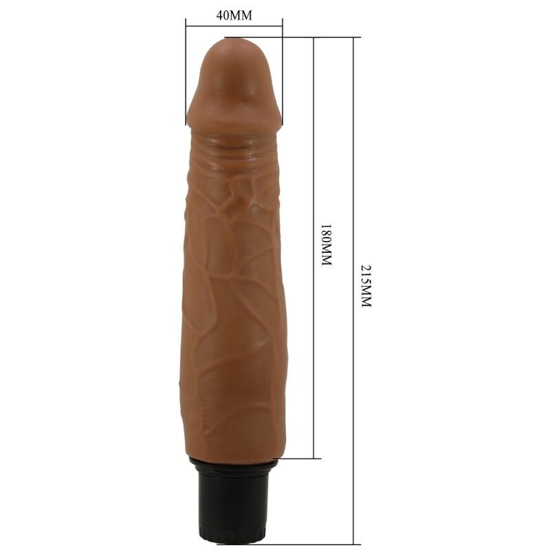 Gode Vibrant Réaliste Waldorf 18cm Mulâtre - Pretty Love