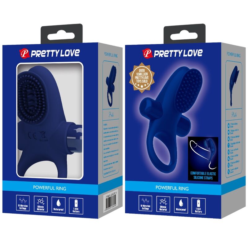 Anneau Pénien Vibrant Palle Bleu - Pretty Love