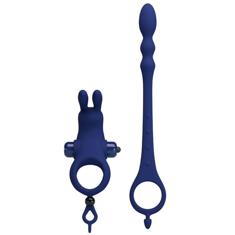 Anneau Vibrant avec Plug Ayad Bleu - Pretty Love