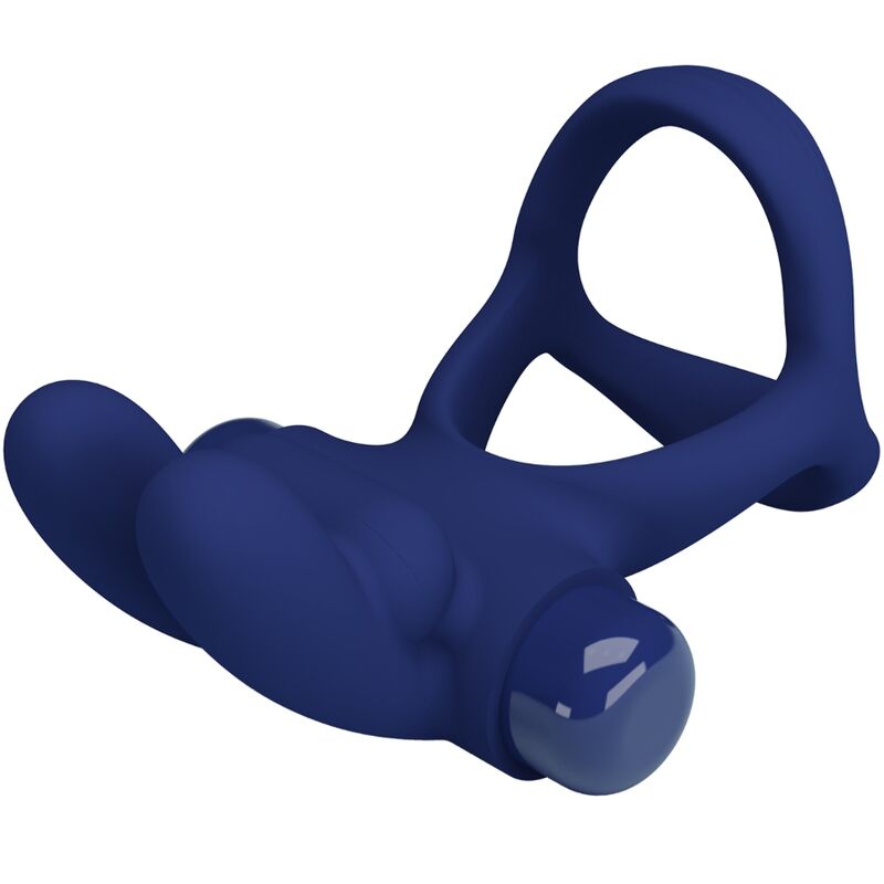 Anneau Pénien Vibrant Francisco Double Lapin Bleu - Pretty Love