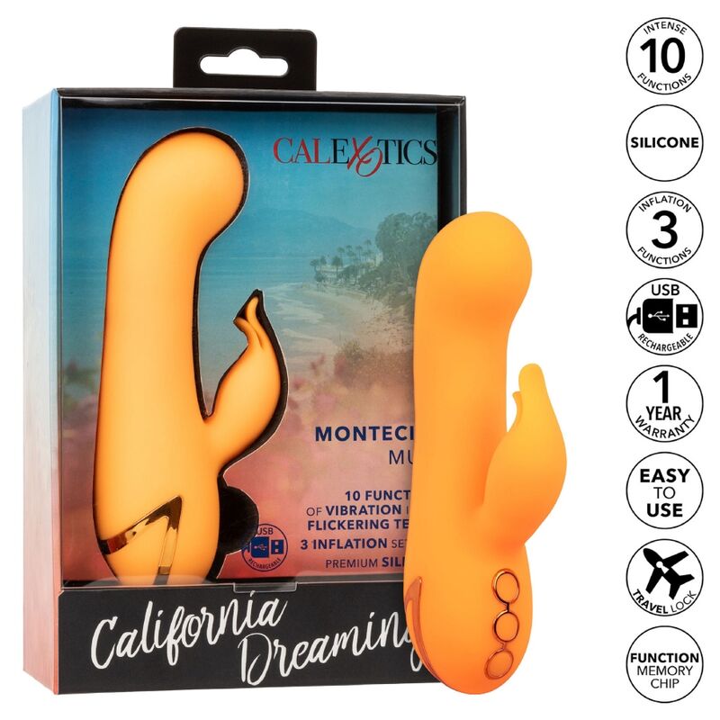 Vibromasseur Lapin Montecito Muse Orange - CalExotics