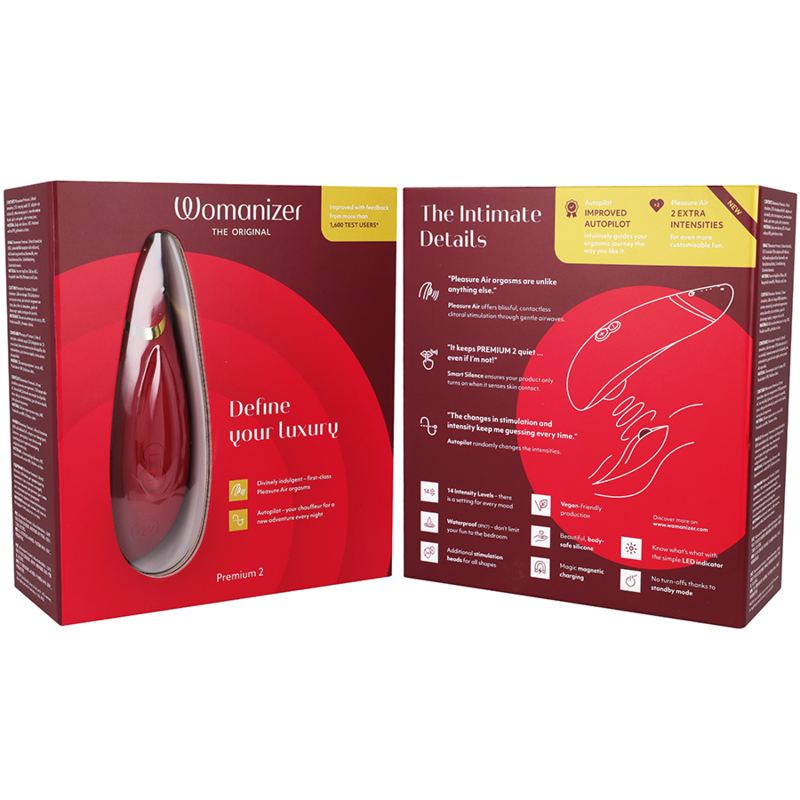 Womanizer - Premium 2 Stimulateur clitoridien | Bordeaux
