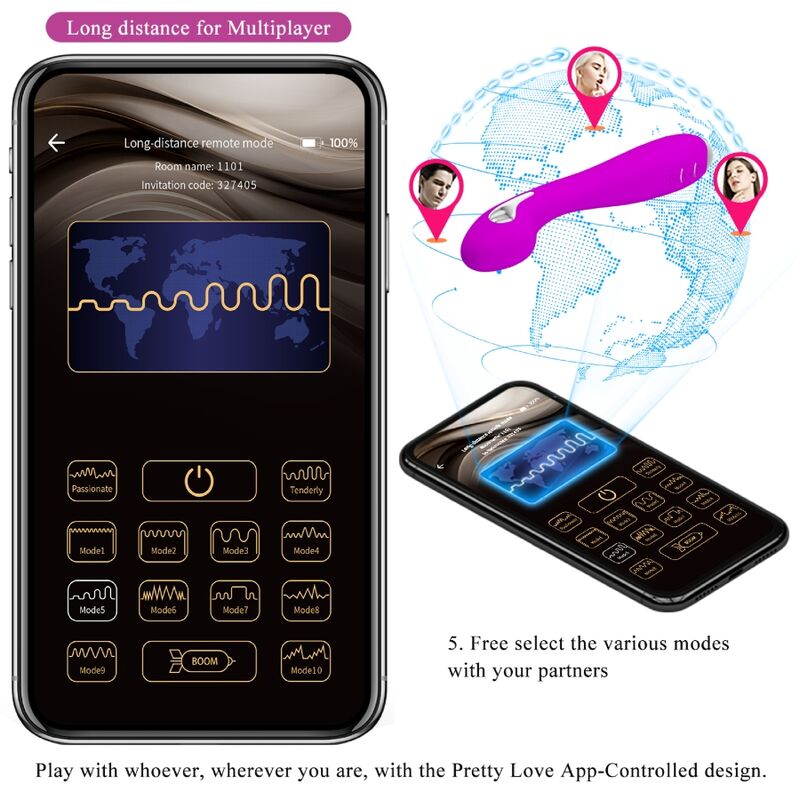 Vibrateur Électrostimulation Hector Violet - Pretty Love