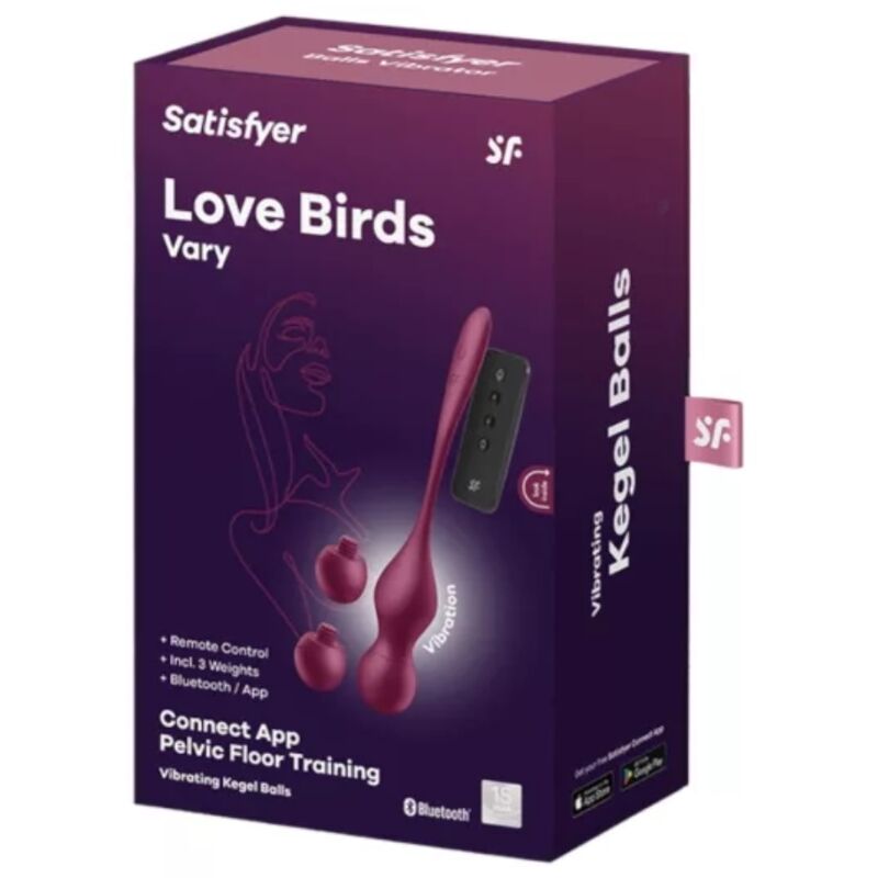 Boules de Geisha Connectées Love Birds Vary Rouge - Satisfyer