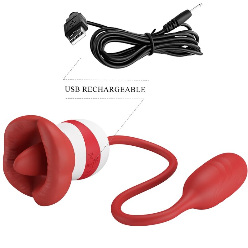 Stimulateur Clitoridien Aliyah Forme Bouche Rouge - Pretty Love
