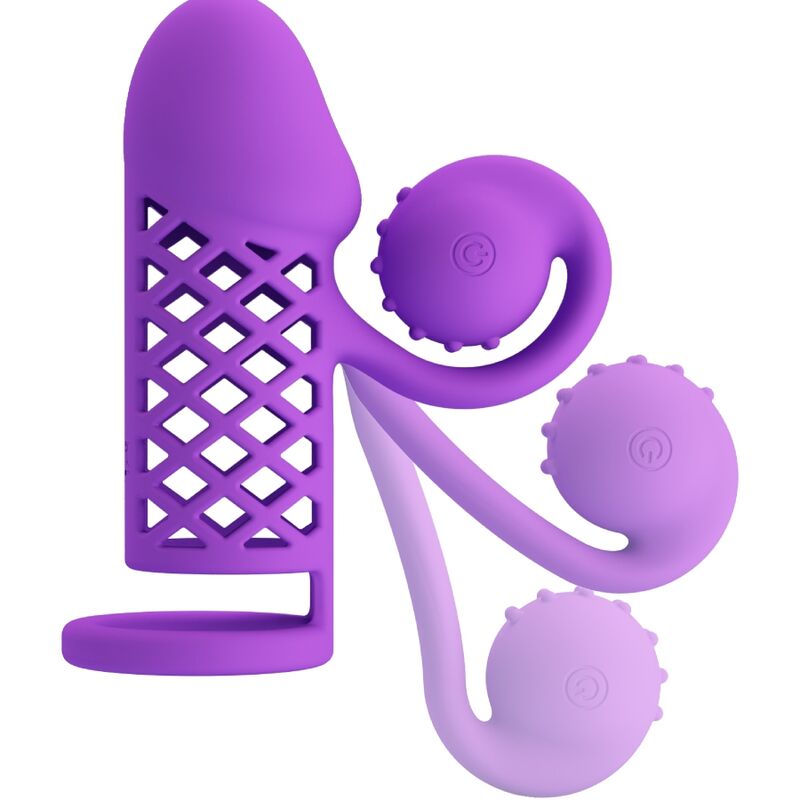 Romance - Gaine Pénis Vibrant avec anneau Violet