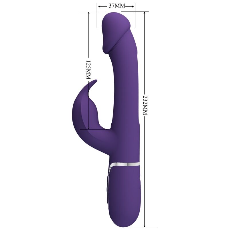 Vibromasseur Rabbit Double Stimulation 3 en 1 Violet - Pretty Love