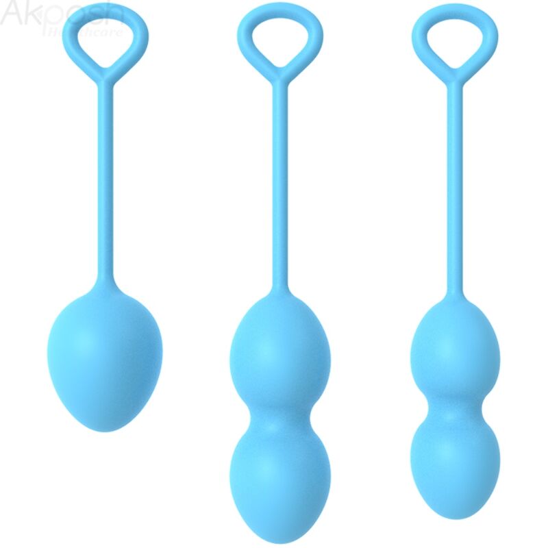 Armony – Kit de 3 Boules de Geisha Bleues en Silicone Renforcement du périnée