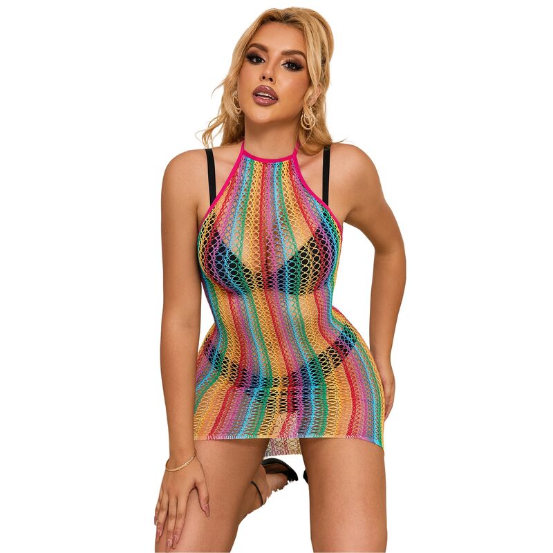 Robe Résille Arc-en-Ciel Taille Unique - Subblime - SUBBLIME DRESSES