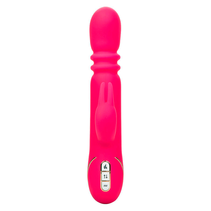 Vibromasseur Rabbit Jack Fantasy Triple Chauffant Rose - Calexotics