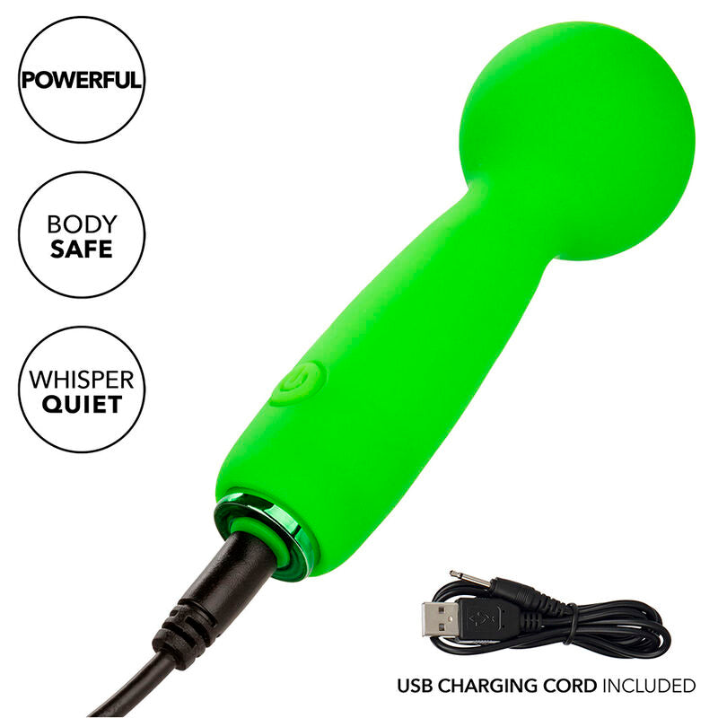 Mini Vibromasseur Neon Vibes The Bubbly Vibe Vert - Calexotics